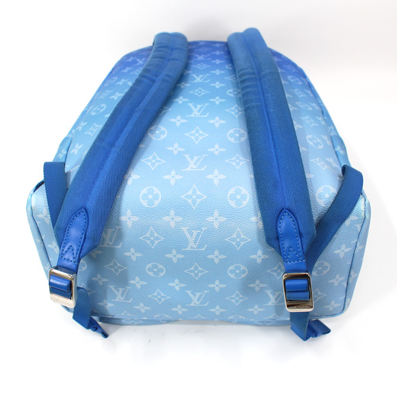 Louis Vuitton Blue Tonal White Monogram Cloud Backpack Coated Canvas Leather Bag main image 9
